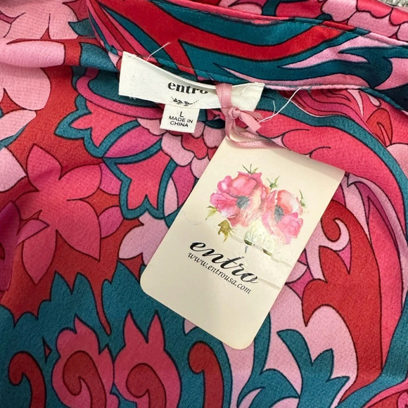 NWT Entro Wrap Dress. Size Large. - Picture 5 of 6
